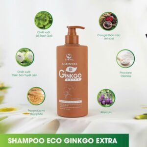 Dầu gội cao cấp Eco Ginkgo Extra Thanh Mộc Hương giúp tóc mềm mượt, sạch gàu, giảm gãy rụng 500ml