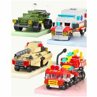 Mô Hình Đồ Chơi Xếp Hình Theo Chủ Đề Cảnh Sát - Máy Bay - Cứu Hỏa, Bộ Đồ Chơi Xếp Hình Trí Tuệ, Quà Sinh Nhật Bobotoys