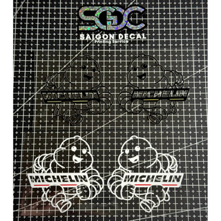 Tem Sticker DTF Michelin Mũm Mĩm Anime, Michelin Baby Chuppy - Kích thước 8cm - 2 Màu Sắc |SGDC - 1 Cặp|