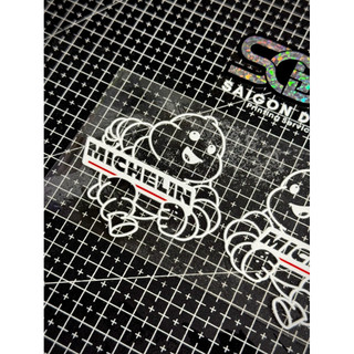 Tem Sticker DTF Michelin Mũm Mĩm Anime, Michelin Baby Chuppy - 2 Màu Sắc |SGDC - 1 Cặp|