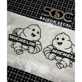 Tem Sticker DTF Michelin Mũm Mĩm Anime, Michelin Baby Chuppy - 2 Màu Sắc |SGDC - 1 Cặp|