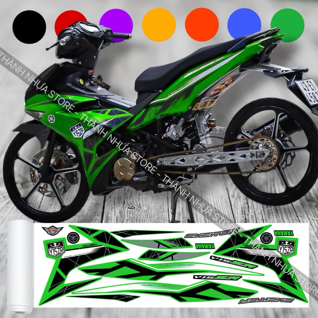 [ĐỦ MÀU] Tem Y15ZR V2 Ex150 - Tem rời dán Ex150 3 lớp phối màu
