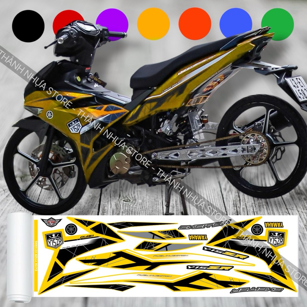 [ĐỦ MÀU] Tem Y15ZR V2 Ex150 - Tem rời dán Ex150 3 lớp phối màu
