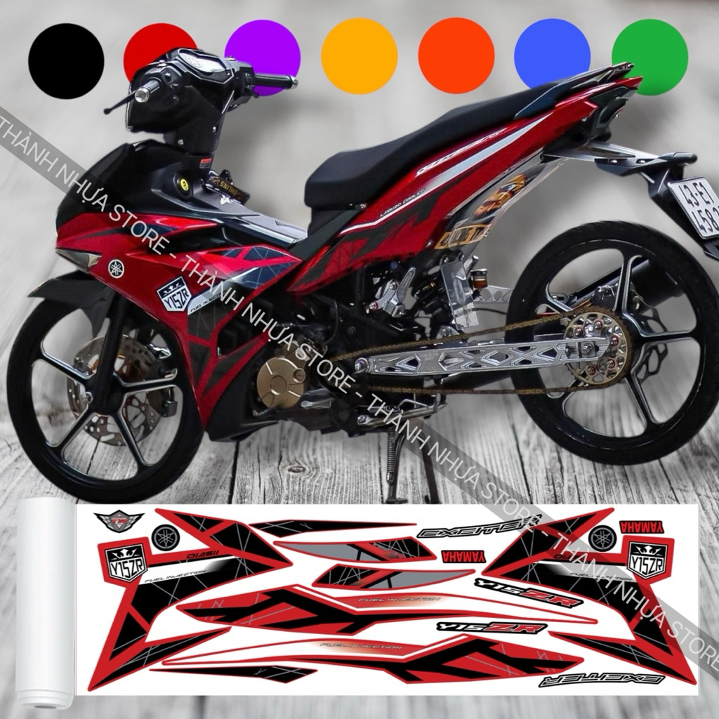 [ĐỦ MÀU] Tem Y15ZR V2 Ex150 - Tem rời dán Ex150 3 lớp phối màu