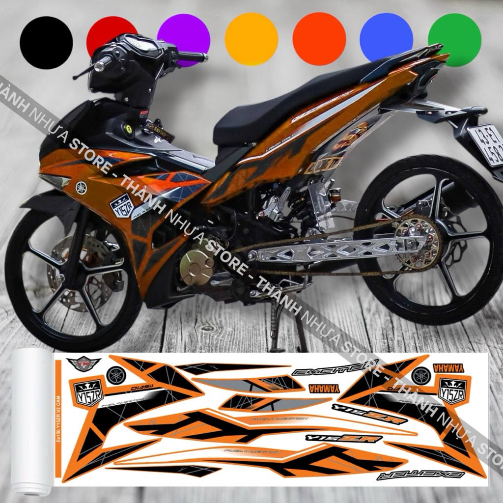[ĐỦ MÀU] Tem Y15ZR V2 Ex150 - Tem rời dán Ex150 3 lớp phối màu