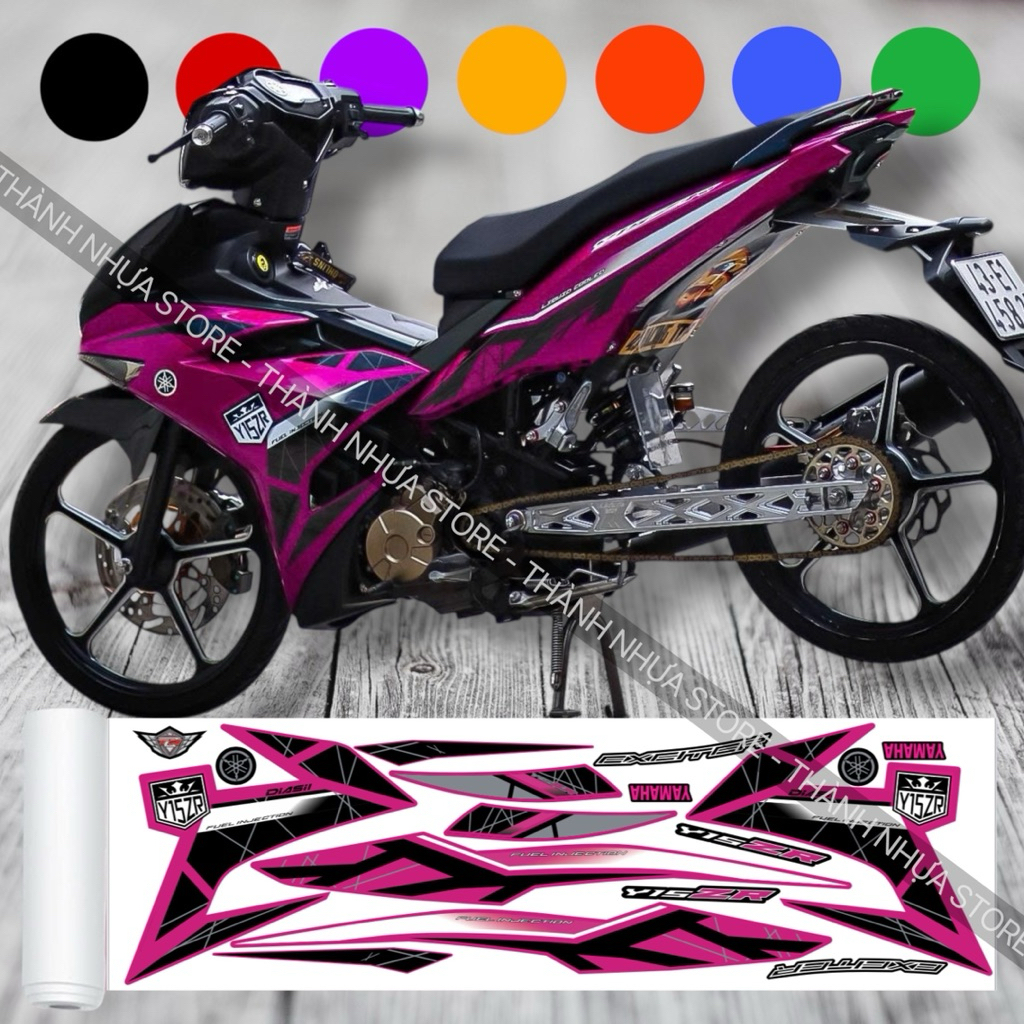 [ĐỦ MÀU] Tem Y15ZR V2 Ex150 - Tem rời dán Ex150 3 lớp phối màu
