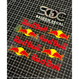 Tem Sticker DTF RedBull Ngang Mini Size, Dán & Tinh Chỉnh Được Nhiều Vị Trí |SGDC - 1 Cặp|