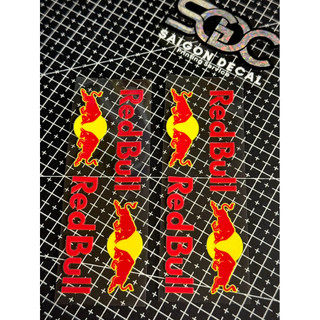 Tem Sticker DTF RedBull Ngang Mini Size, Dán & Tinh Chỉnh Được Nhiều Vị Trí |SGDC - 1 Cặp|