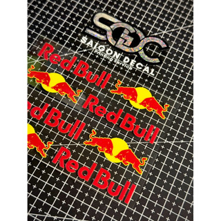 Tem Sticker DTF RedBull Ngang Mini Size, Dán & Tinh Chỉnh Được Nhiều Vị Trí |SGDC - 1 Cặp|