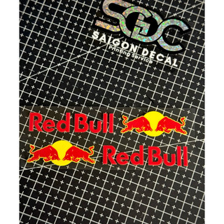 Tem Sticker DTF RedBull Ngang Mini Size, Dán & Tinh Chỉnh Được Nhiều Vị Trí |SGDC - 1 Cặp|