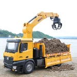 xe ben-xe tải đa năng HUINA 1538 26 kênh phiên bản mới 2025 cao cấp giá rẻ, xe tải gắp gỗ cỡ lớn kèm pin sạc cao — ảnh 2