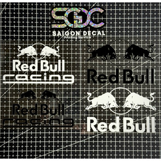Tem Sticker DTF RedBull Racing GP 8cm - 2 Kiểu Dáng - 2 Màu Sắc |SGDC - 1 Cái|