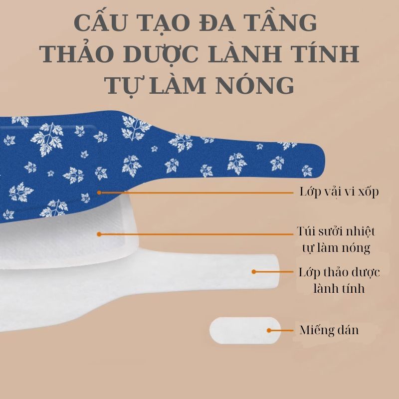 (Sỉ) 10 miếng dán sưởi nhiệt thảo dược giảm đau nhức cổ gáy, phòng ngừa thoái hóa cột sống cổ