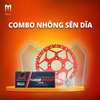 Combo Nhông Sên Dĩa Nhôm 7 Sên Đen 10li Không Phốt