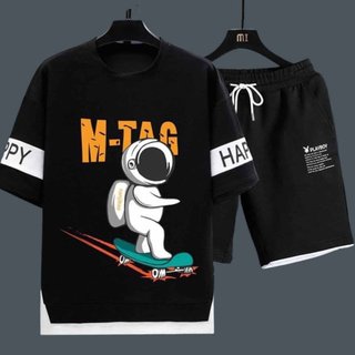 (Siêu hót) Đồ bộ thể thao M-TAG Nam Nữ Thun mềm mịn mát nguyên áo  và quần đùi K1