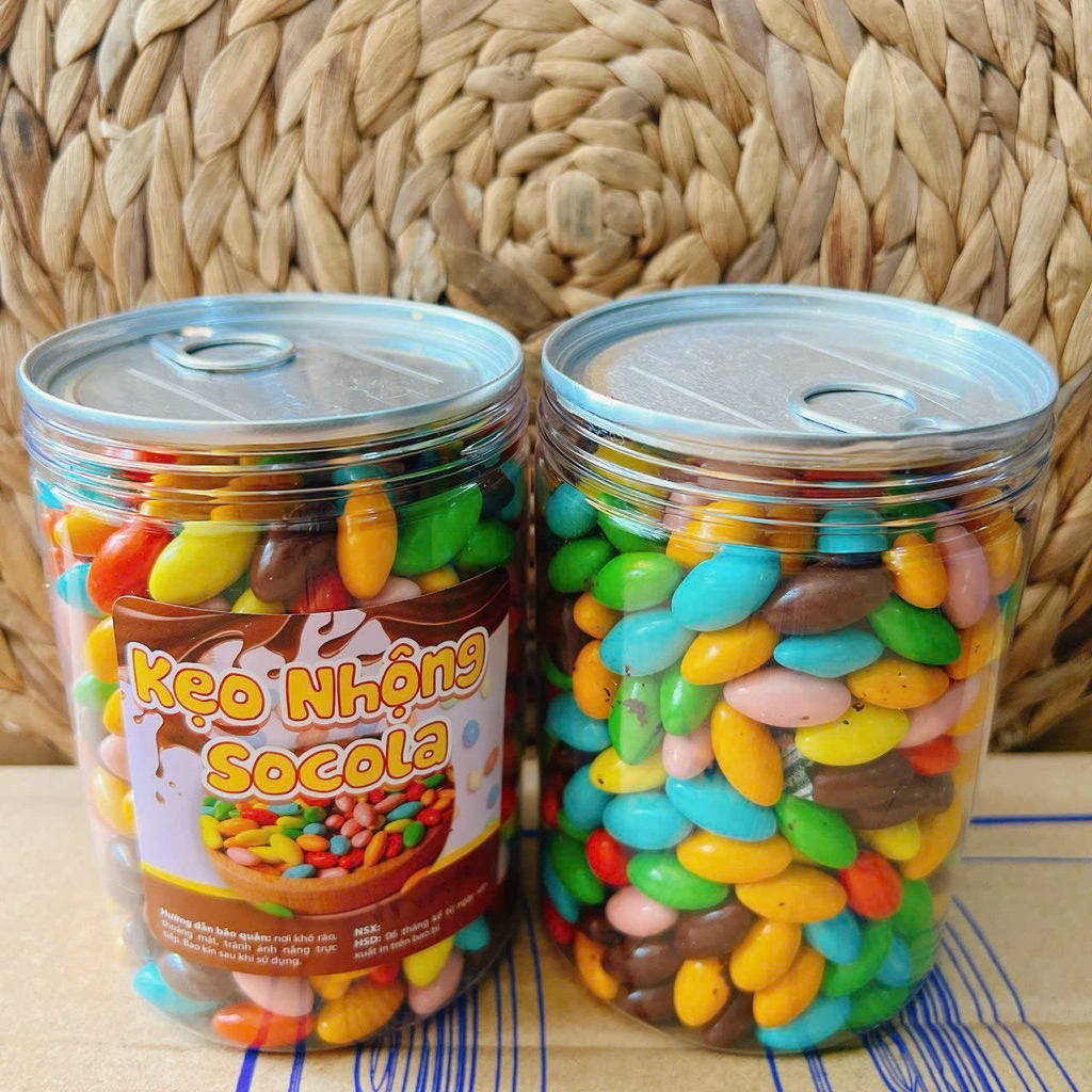 Kẹo Nhộng Sôcola loại ngon - 1 hộp pet 500gr
