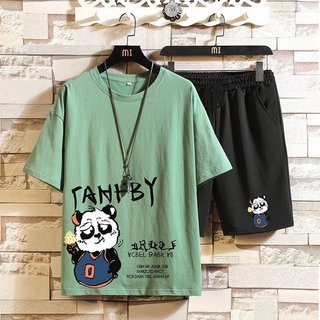 Bộ thể thao nam nữ thun mè gấu tanby quần dài áo ngắn tay có 4 màu phong cách trẻ trung unisex K1