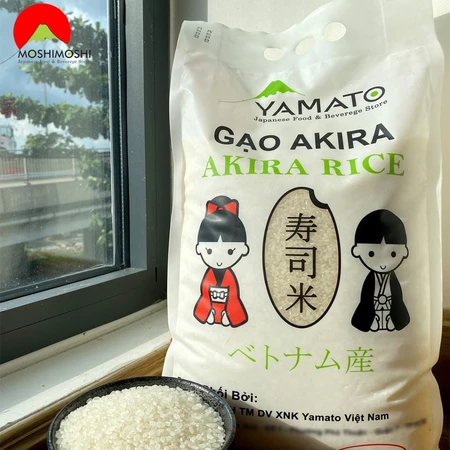 Gạo Nhật Bản Akira Rice 5kg - Dẻo Mềm, Có Vị Ngọt Tự Nhiên - Nấu Cơm Ăn Và Cuộn Sushi