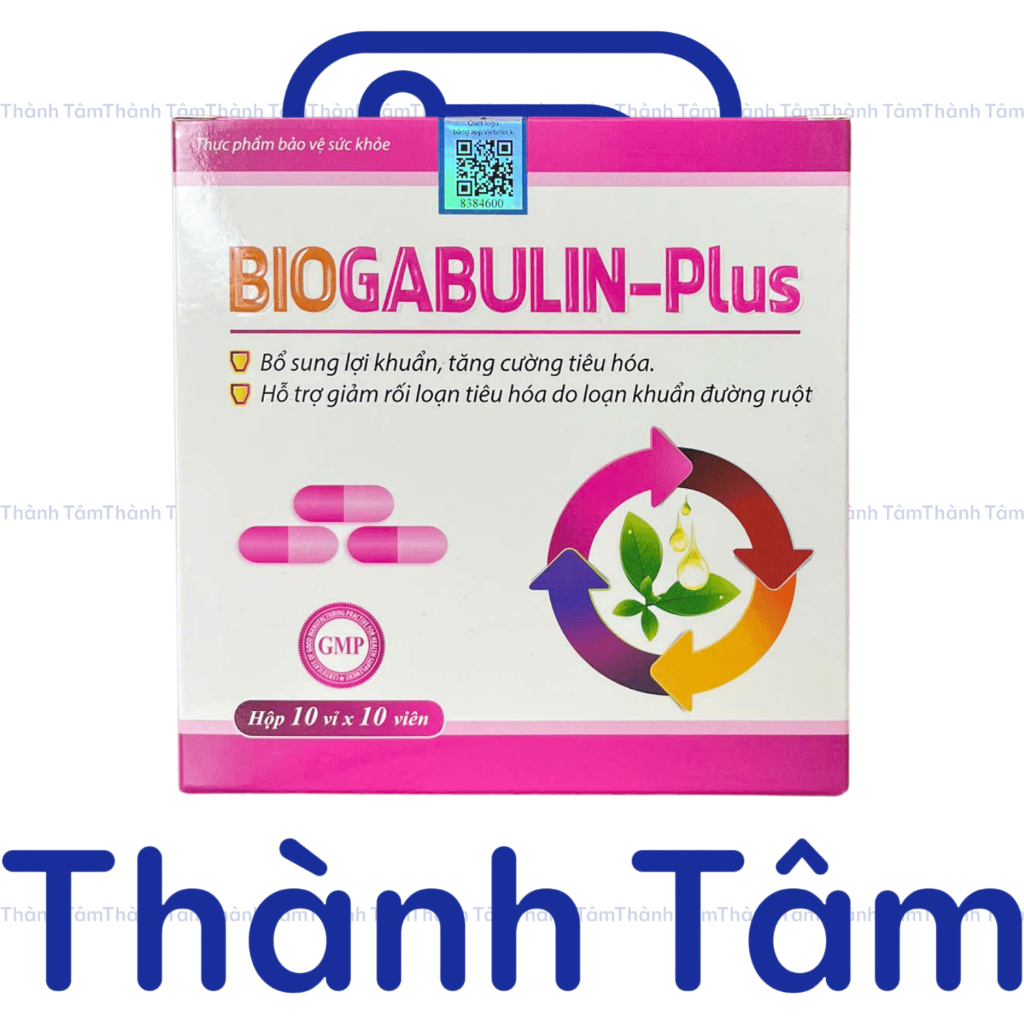 Viên uống Biogabulin-Plus bổ sung lợi khuẩn, tăng cường tiêu hoá - Hộp 100 Viên