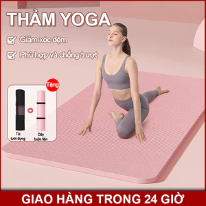 ​Thảm tập yoga chống trượt​ ​Độ dày 20mm chống trượt tốt tập gym thể dục tại nhà​ Tặng Kèm Túi Và Dây Buộc​