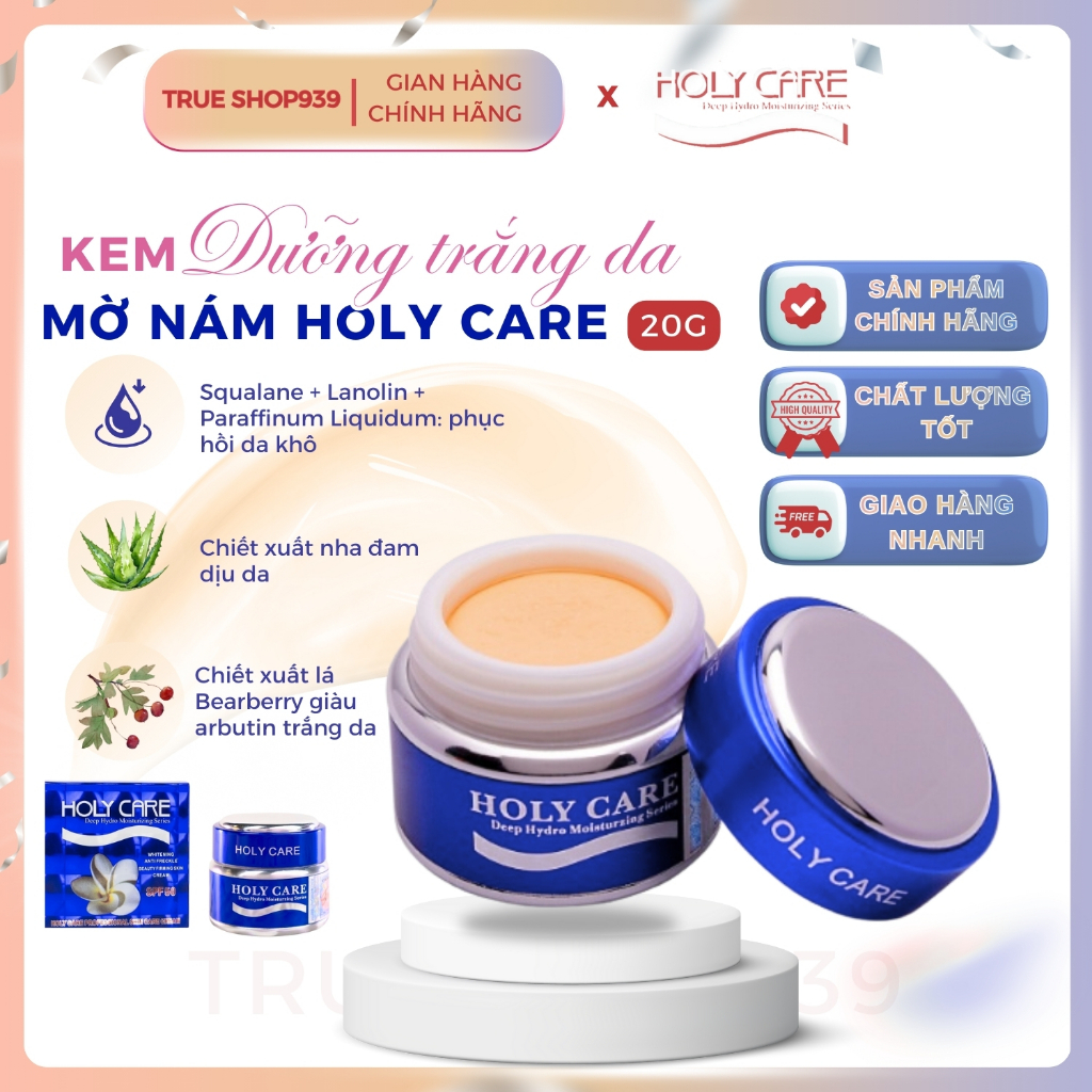Kem Dưỡng Trắng Da Mờ Nám HOLY CARE ANTI FRECKLE BEAUTY FIRMING SKIN CREAM (Xanh) 20G