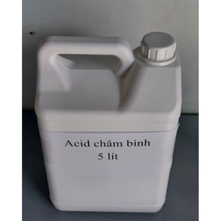 Dung dịch axit châm bình  ắc quy 5 lít 1.25 độ, 33.3%, châm bình ắc quy, phục hồi ắc quy cũ.
