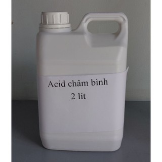 Dung dịch axit châm bình  ắc quy 2 lít 1.25 độ, 33.3%, châm bình ắc quy, phục hồi ắc quy cũ.