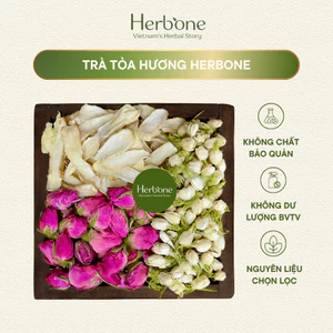 Trà Tỏa Hương Thơm Cơ Thể Hoa Hồng Ngọc Trúc Hoa Nhài Herbone Đẹp Da Thanh Lọc Cơ thể Ngủ Ngon Trà Thảo Mộc