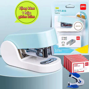 Dập Ghim Mini Cho Học Sinh Deli 25 Trang Ghim Số 12 Nhỏ Gọn Màu Pastel Dễ Thương Kèm Ghim Tặng Tiện Lợi
