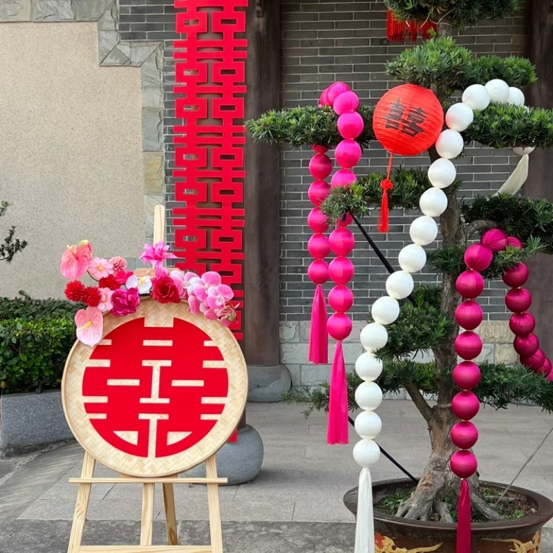 Chuỗi châu nhung trang trí đám cưới, Noel, Giáng sinh, lễ Tết - Kem Shop K131
