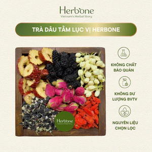 Trà Dâu Tằm Lục Vị HERBONE Bổ Máu Ích Huyết Dưỡng Nhan Điều Hòa Kinh Nguyệt, Thanh Nhiệt, Đẹp Da