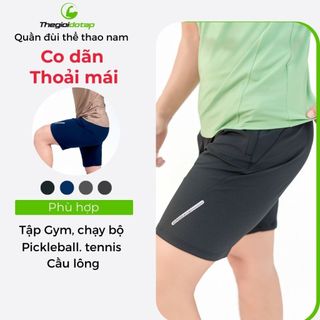 Quần Đùi Thể Thao Nam ICADO HT105 Tập Gym Tennis chạy Bộ Vải Nhẹ Co dãn Thấm Mồ Hôi thegioidotap