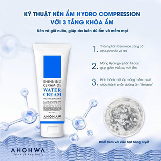 Kem Dưỡng Ẩm AHOHWA Shinning Ceramide Water Cream Dưỡng Trắng, Chống Lão Hoá 80g Duduhouse