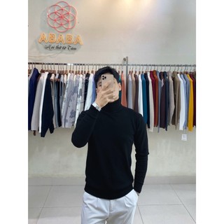 Áo len nam cổ lọ ABABA len mềm mịn dáng ôm body giữ ấm tốt size 50-85kg hàng QC màu nhã nhặn lo-6602
