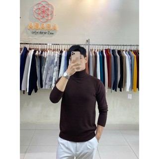 Áo len nam cổ lọ ABABA len mềm mịn dáng ôm body giữ ấm tốt size 50-85kg hàng QC màu nhã nhặn lo-6602
