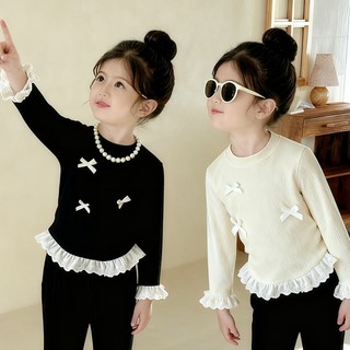 ÁO DàI Tay MớI Cho Bé GáI Phong CáCh HàN QuốC, ChấT LiệU ThoảI MáI, Phù áO Thun