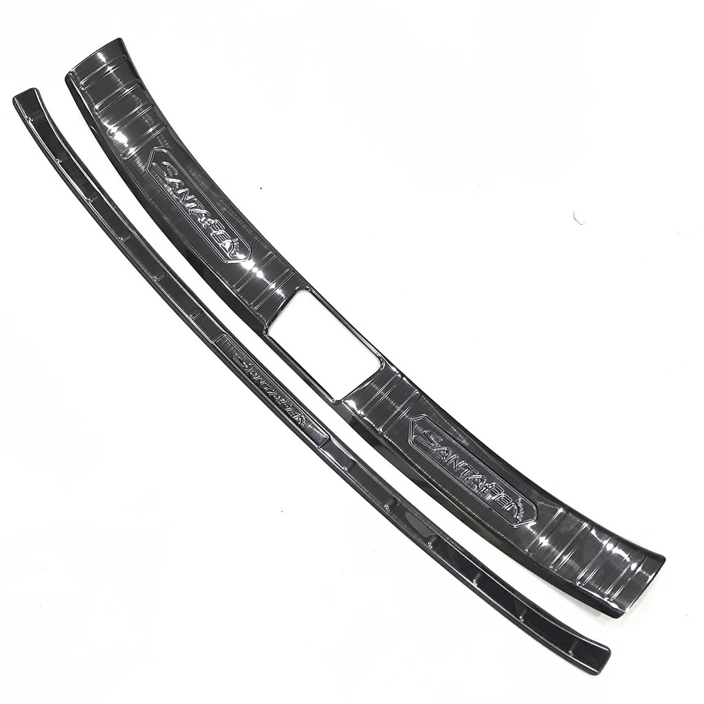 Bộ Ốp chống trầy cốp trong, ngoài xe Hyundai Santafe 2019-2023, 2024-2026 Mẫu Vân Titan phay xước cao cấp