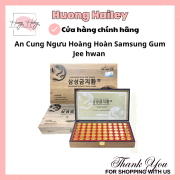 [Hàng Chính Hãng] An Cung Ngưu Hoàng Hoàn Samsung Gum Jee hwan Hàn Quốc Hộp Gỗ 60 viên,chống đột và tai biến