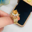 Nhẫn nữ đính đá màu trà mạ vàng sang trọng - Phù hợp đi tiệc, sinh nhật, đám cưới cực sang khi đeo