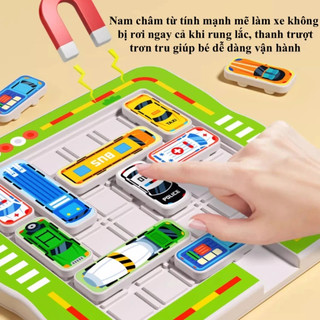Đồ Chơi Xếp Hình Giải Đố Mê Cung Xe Ô Tô Thông Minh Có Nam Châm Cho Bé, Trò Chơi Di Chuyển Giải Cứu Xe Trí Tuệ 89116