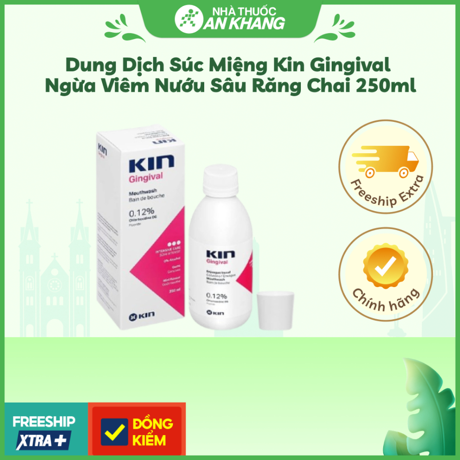 Dung dịch súc miệng Kin Gingival ngừa viêm nướu sâu răng chai 250ml