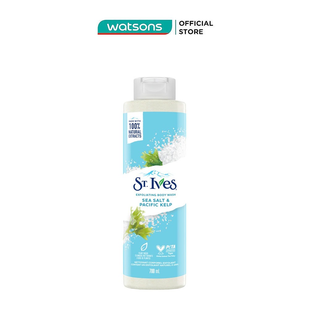 Sữa Tắm Tẩy Tế Bào Da ST. Ives Exfoliating Sea Salt & Pacific Kelp Muối Biển Thanh Lọc Da 700ml