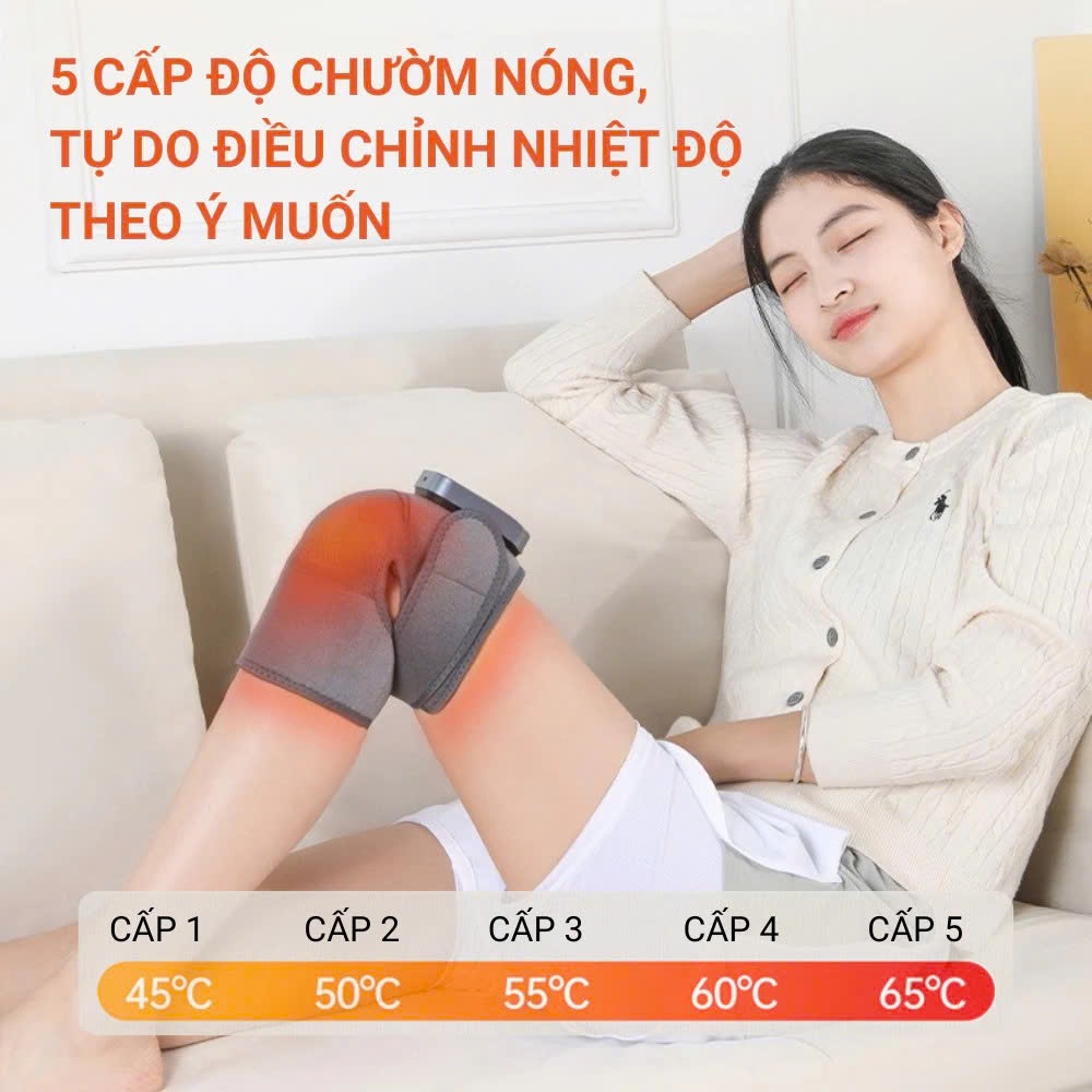 Máy Massage Chân Đầu Gối Không Dây , Máy Mát Xa chườm ấm Hồng Ngoại Giảm Đau Nhức Xương Khớp