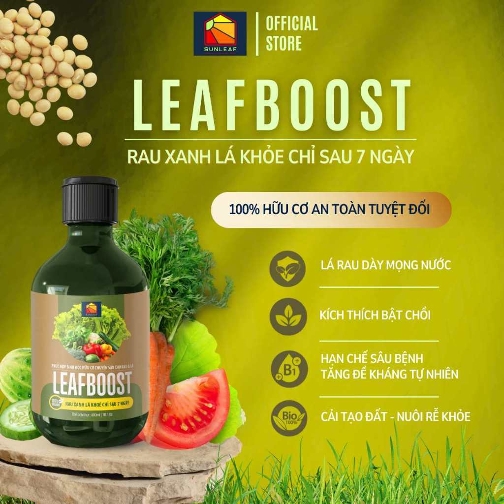 Phòng Rệp Sáp Bọ Trĩ Nhện Đỏ & Dưỡng Rau Dưỡng Lá | 100% Hữu Cơ | Rau, Phong Lan, Hoa Hồng | SUNLEAF