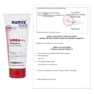 [cty] NUMIS MED Foot Cream Urea 10% 100ml – Kem Dưỡng Ẩm Da Chân Urea 10% Da Khô Cơ Địa