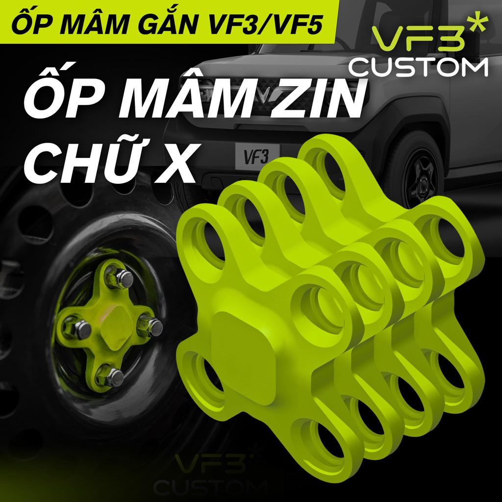 Ốp Mâm VF3 Lazang Chữ X VF3Custom - Biến mâm zin ko còn nhàm chán
