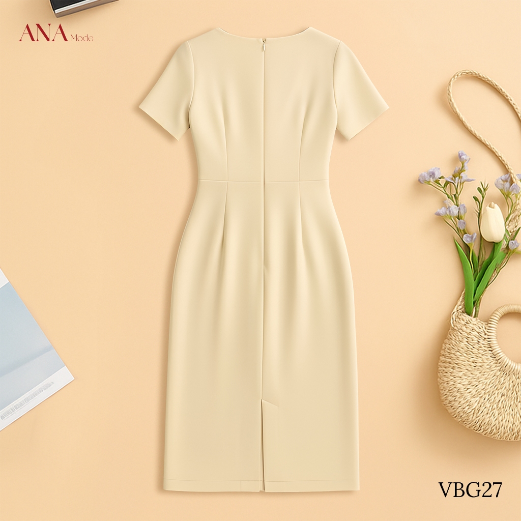 Đầm Đính Hoa Trung Niên ANA Mode Chất Liệu Cotton Lạnh Sang Trọng Đi Tiệc Quà Tặng Mẹ DM25VBG27