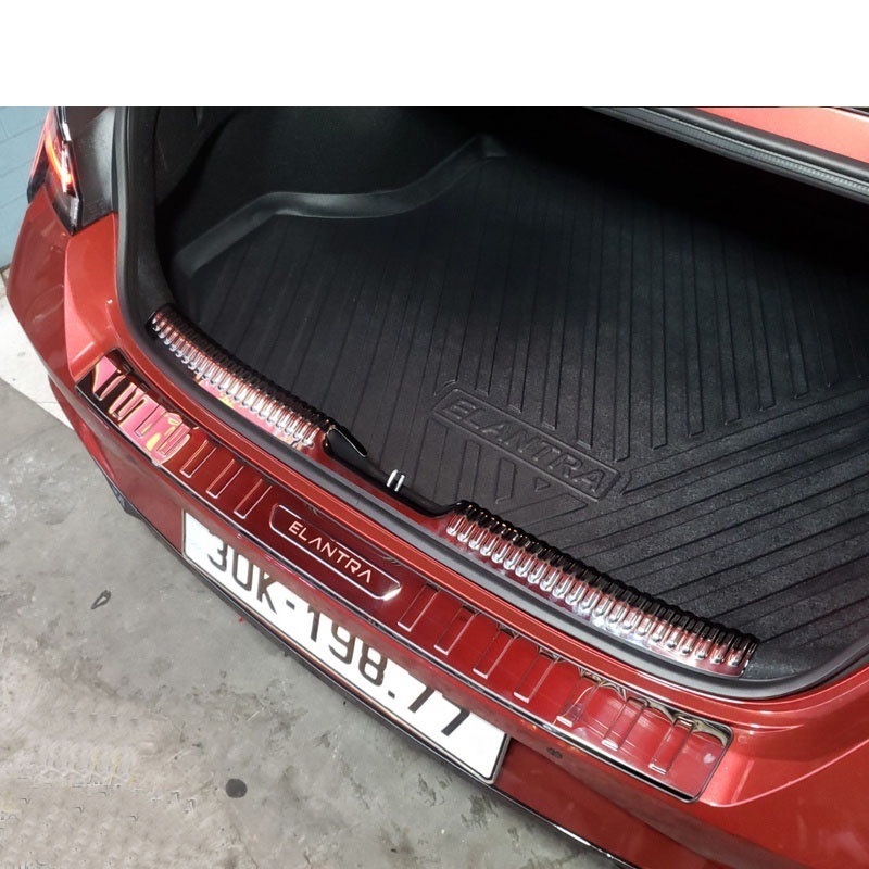 Ốp chống trầy cốp trong, ngoài xe Hyundai Elantra 2019-2021, 2023-2025 Vân TITAN cao cấp
