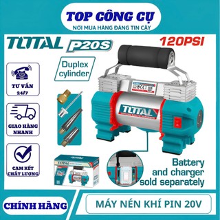 TOTAL  Máy bơm hơi cầm tay tự động dùng pin 20V TACLI2026
