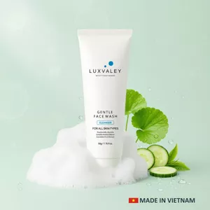 SỮA RỬA MẶT DƯỠNG TRẮNG VÀ NGĂN NGỪA MỤN LUXVALEY CHIẾT XUẤT RAU MÁ DƯA LEO AN TOÀN DỊU NHẸ PH 5.5